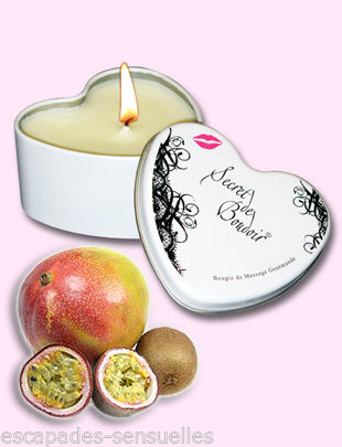 Bougie de massage comestible fruit exotiques