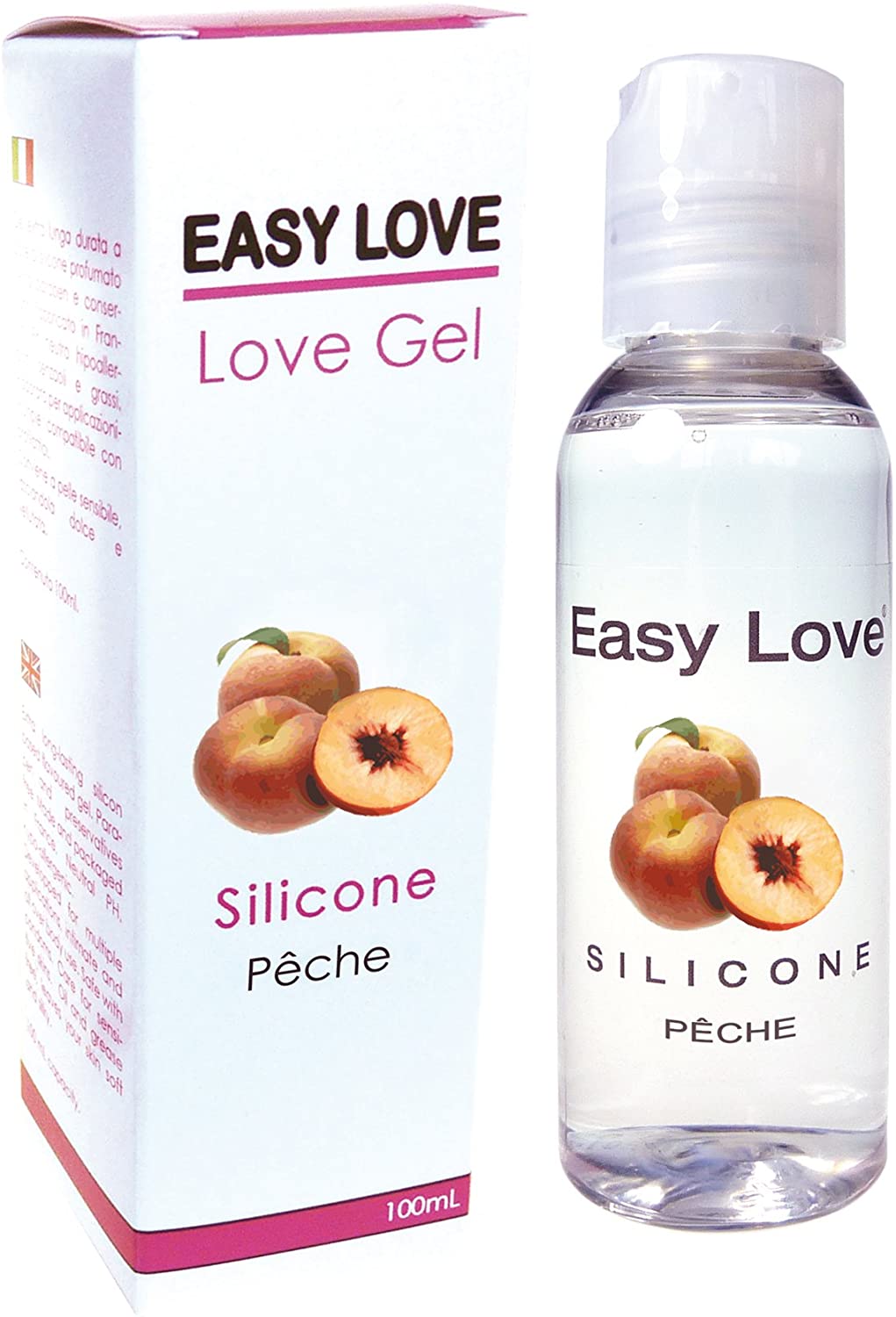 huile de massage silicone easy love peche